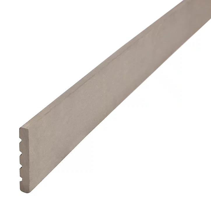 Profil de finition lame de terrasse Neva composite taupe L.220 x l.5.2cm