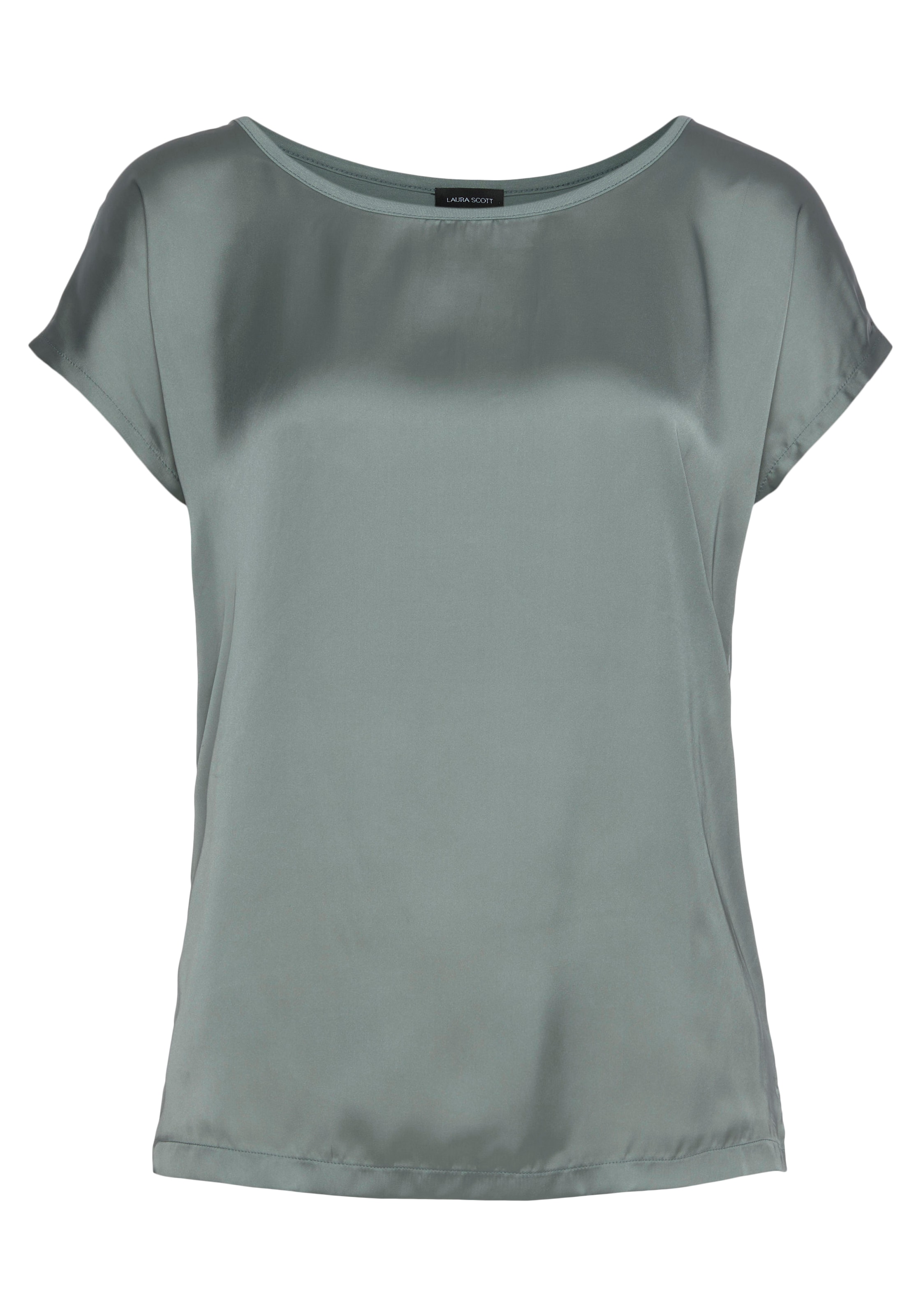 Laura Scott Shirtbluse , aus Satin und Jersey