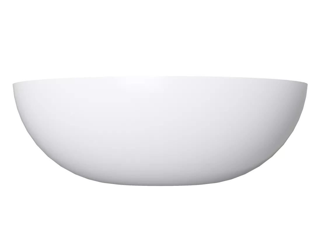 Vasque de salle de bain ronde en solid surface - 40 cm - Blanc - IMJA