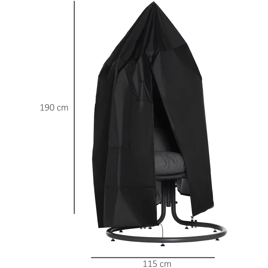 Outsunny Outdoor Schutzhülle mit Tasche schwarz