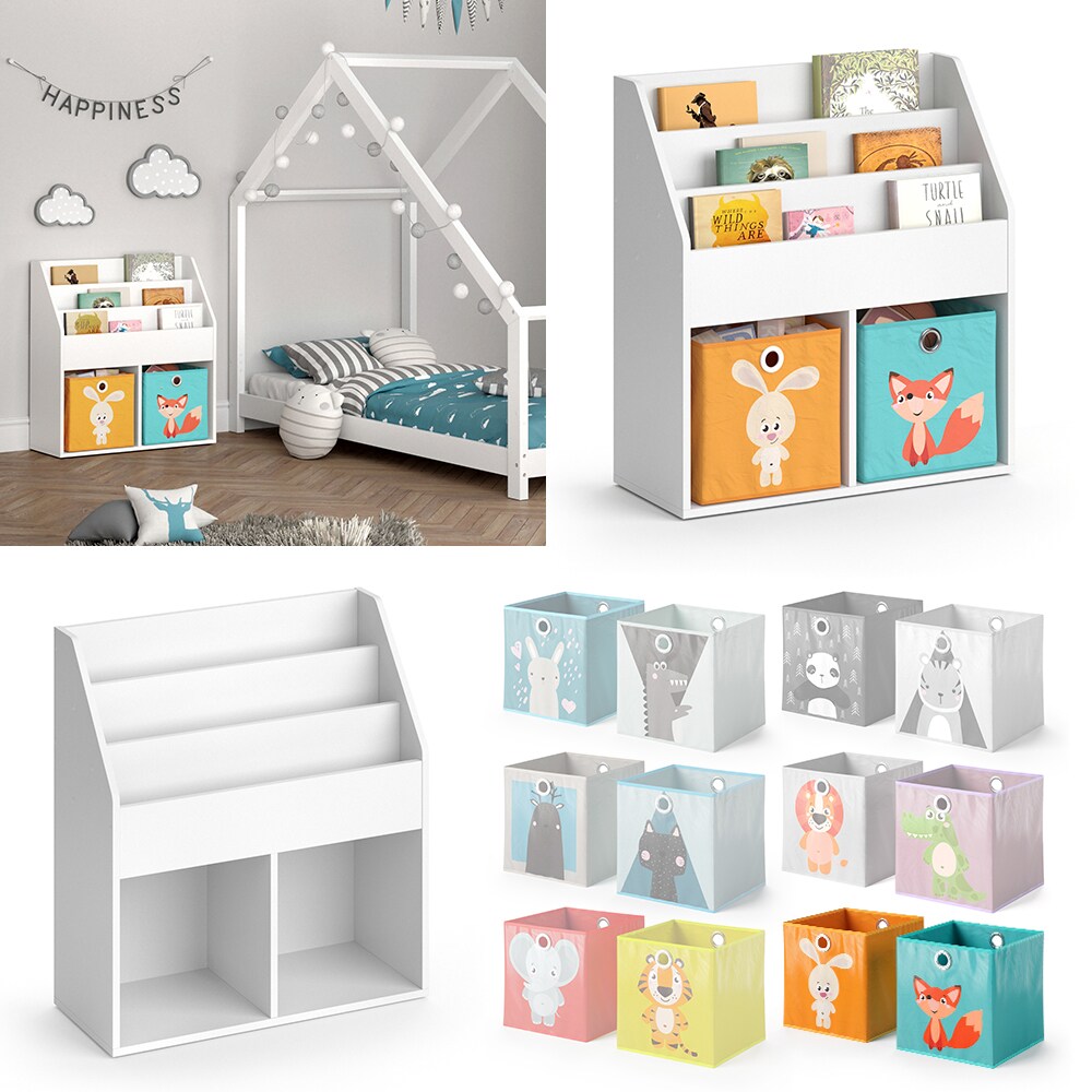 Vicco Kinderregal Bücherregal Aufbewahrungsregal Luigi Spielzeugablage Faltbox