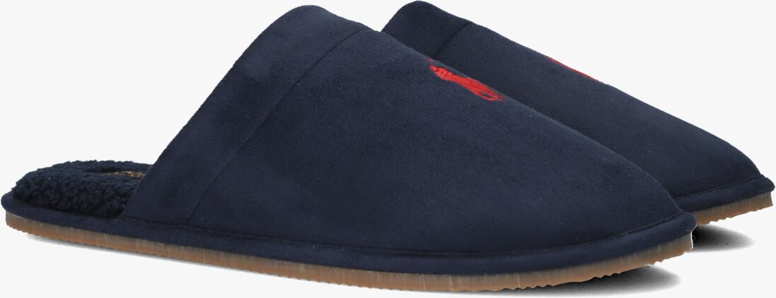 blauwe polo ralph lauren pantoffels klarence
