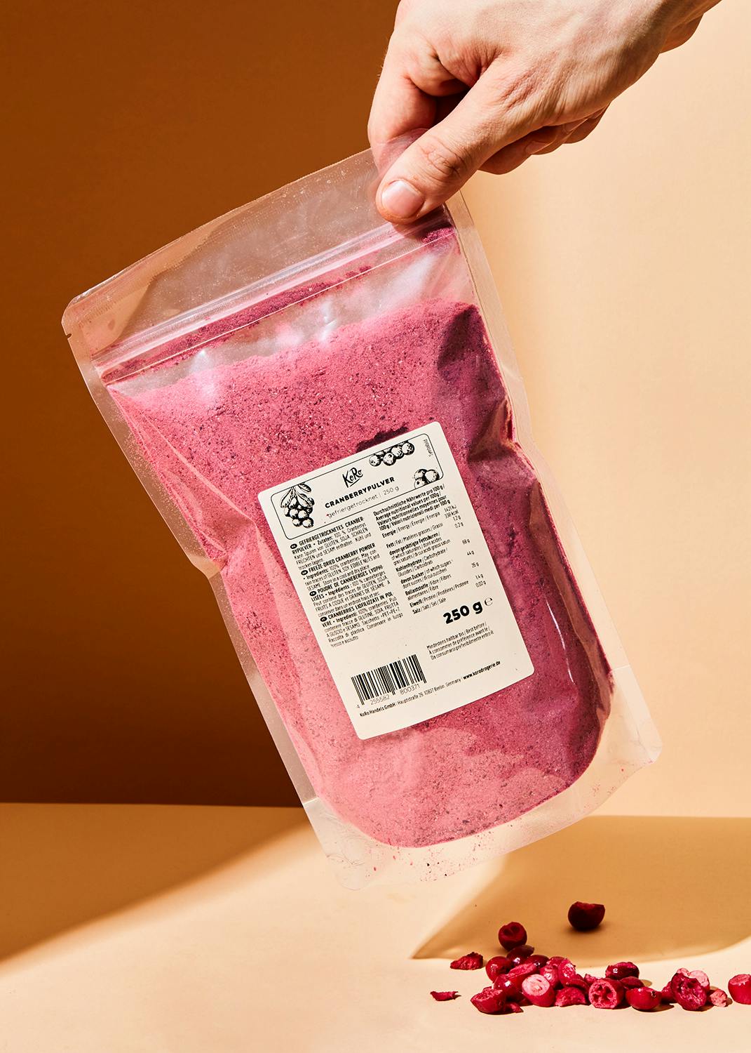 Gefriergetrocknetes Cranberrypulver 250 g