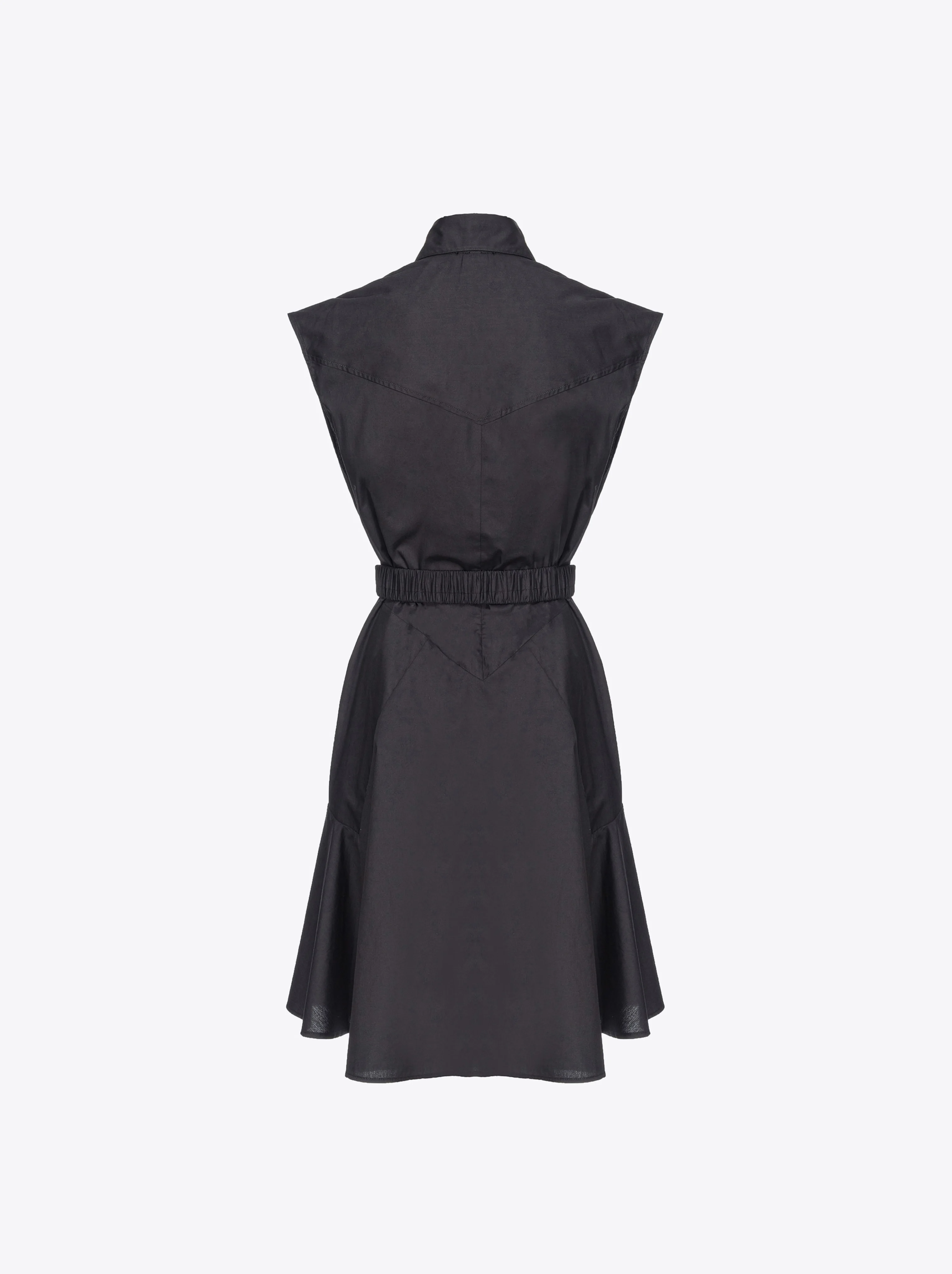 Robe chemise avec ceinture love birds | Noir