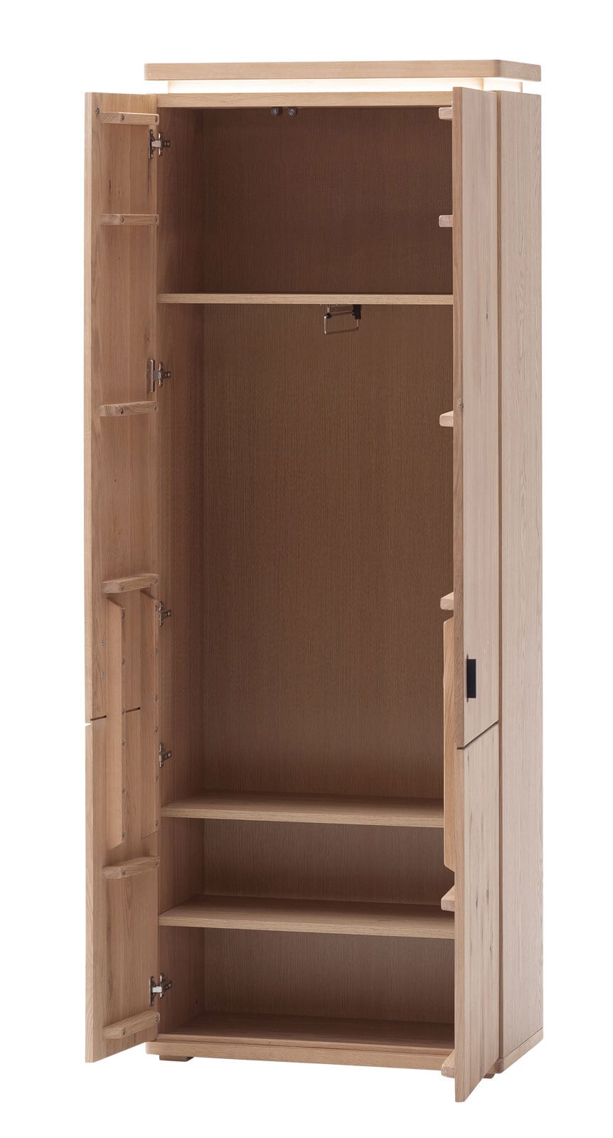 CASAVANTI Garderobenschrank MADRID 75 x 204 cm Balkeneiche Bianco massiv