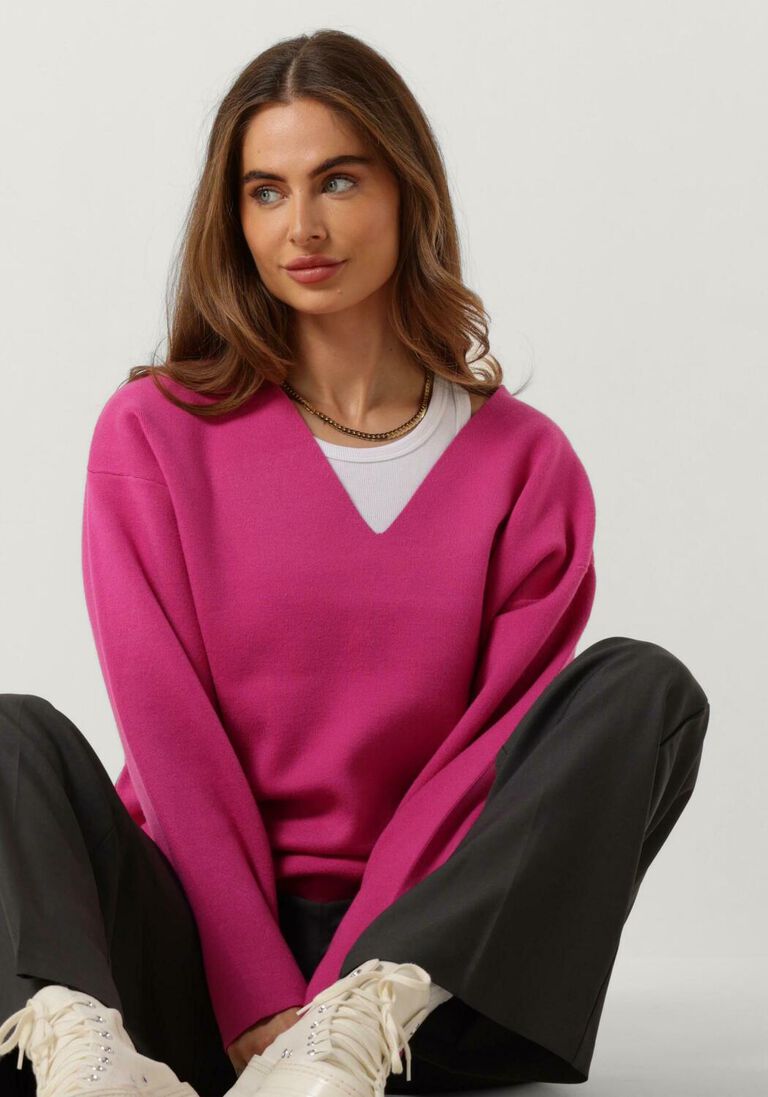 OBJECT roze object trui objreynard v-neck pullover e aw fair 23