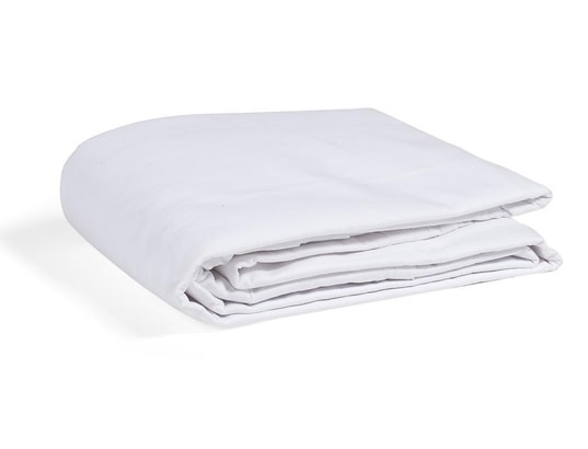 TERRE DE NUIT - Drap housse 100% coton blanc - bonnet 27 cm 180x200