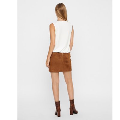 Jupe femme Vmdonnadina Fauxsuede VERO MODA
