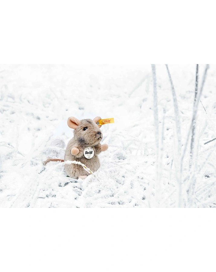 Kuschel-Maus Piff (10 cm) in grau