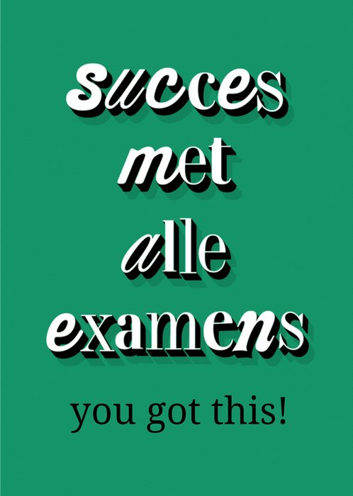 Greetz | Succeskaart | Examen | You got this!
