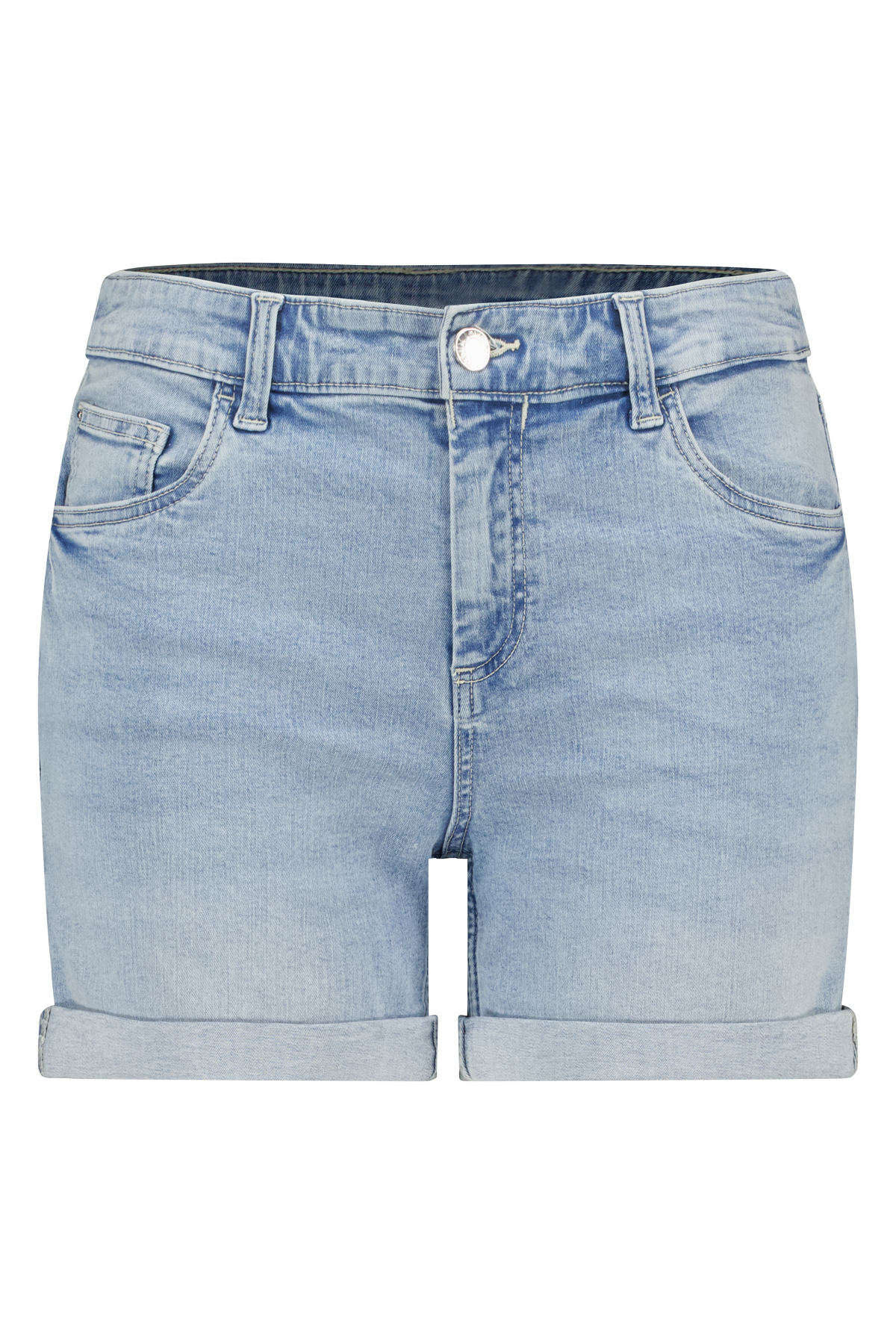 Denim shorts met stretch Bleached Denim