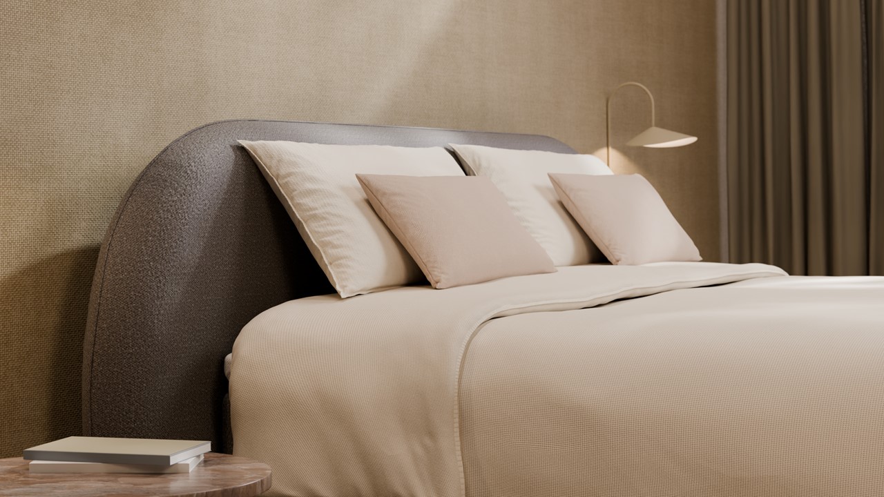 Boxspring Flow - Wool look dark grey