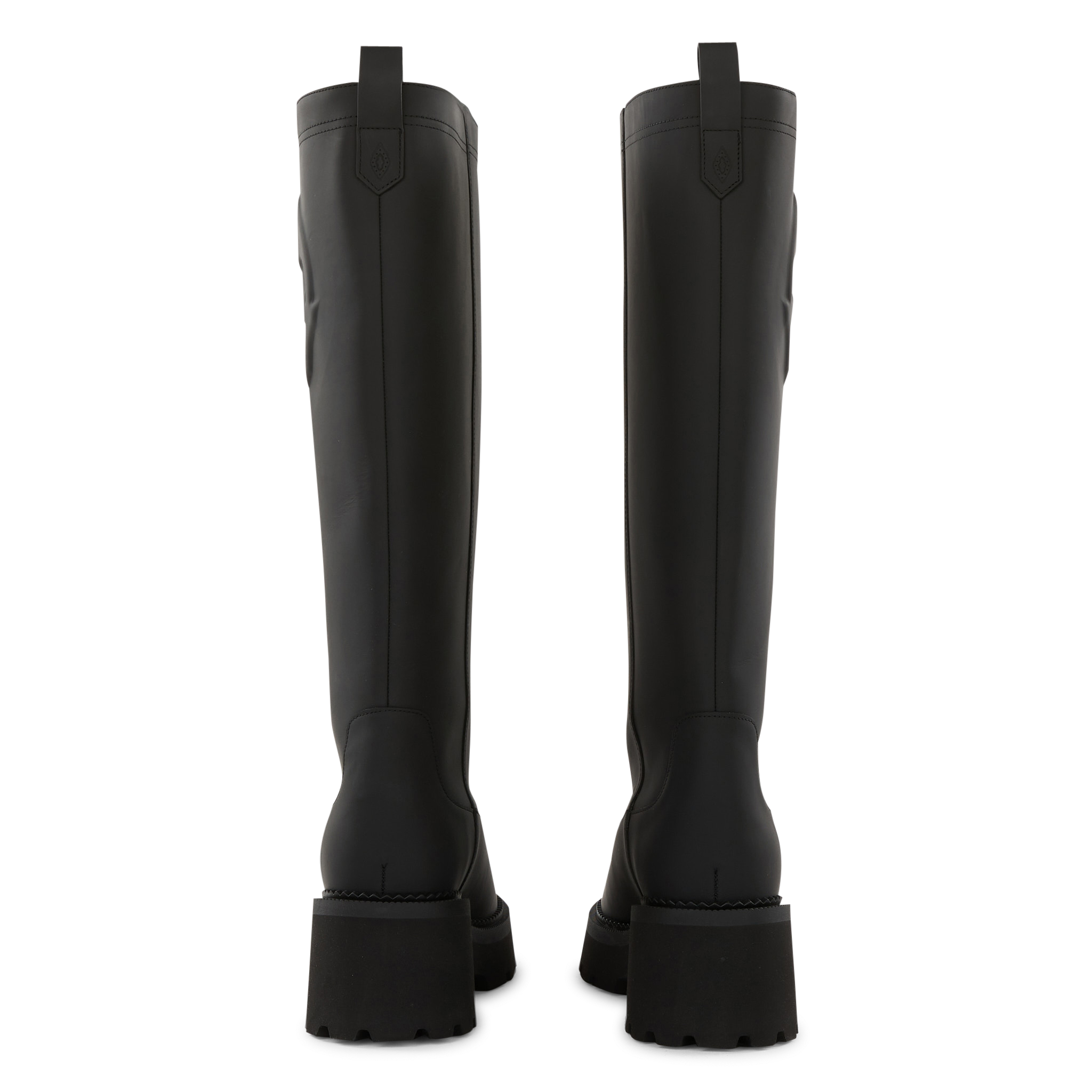 CLAINE - Bottines crantées en cuir| Noir