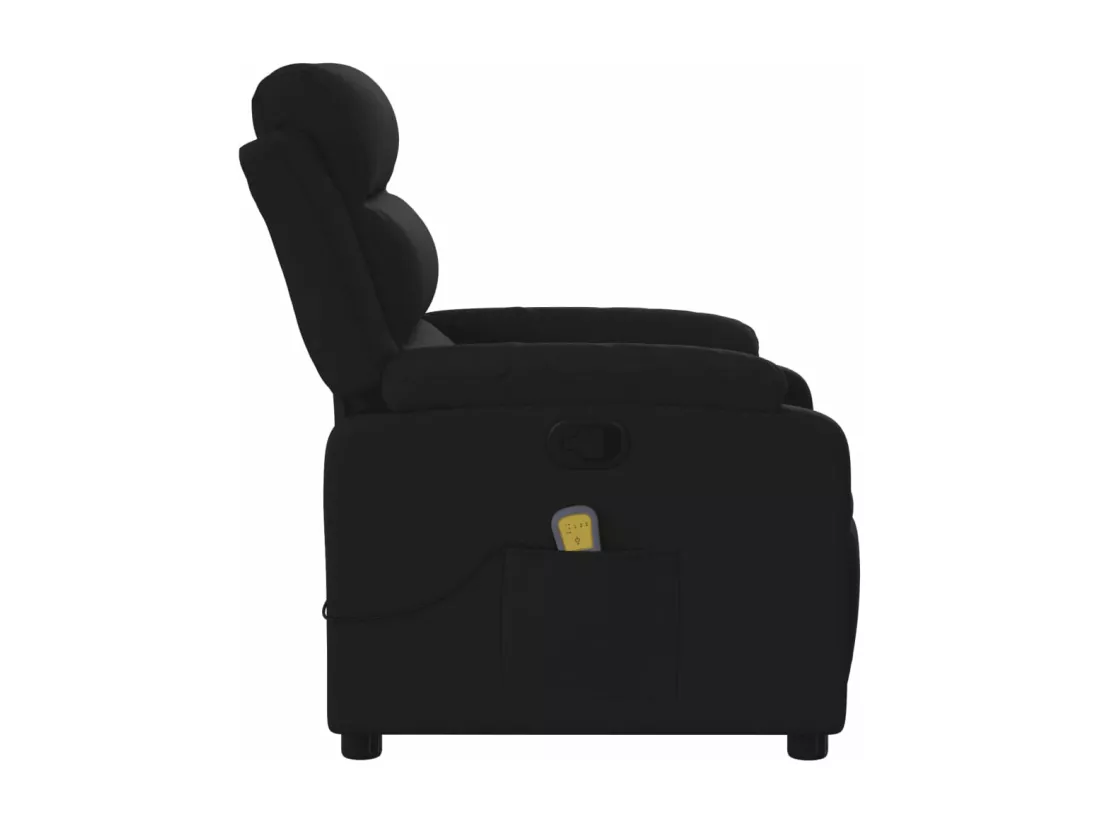 Fauteuil massant inclinable Noir Tissu