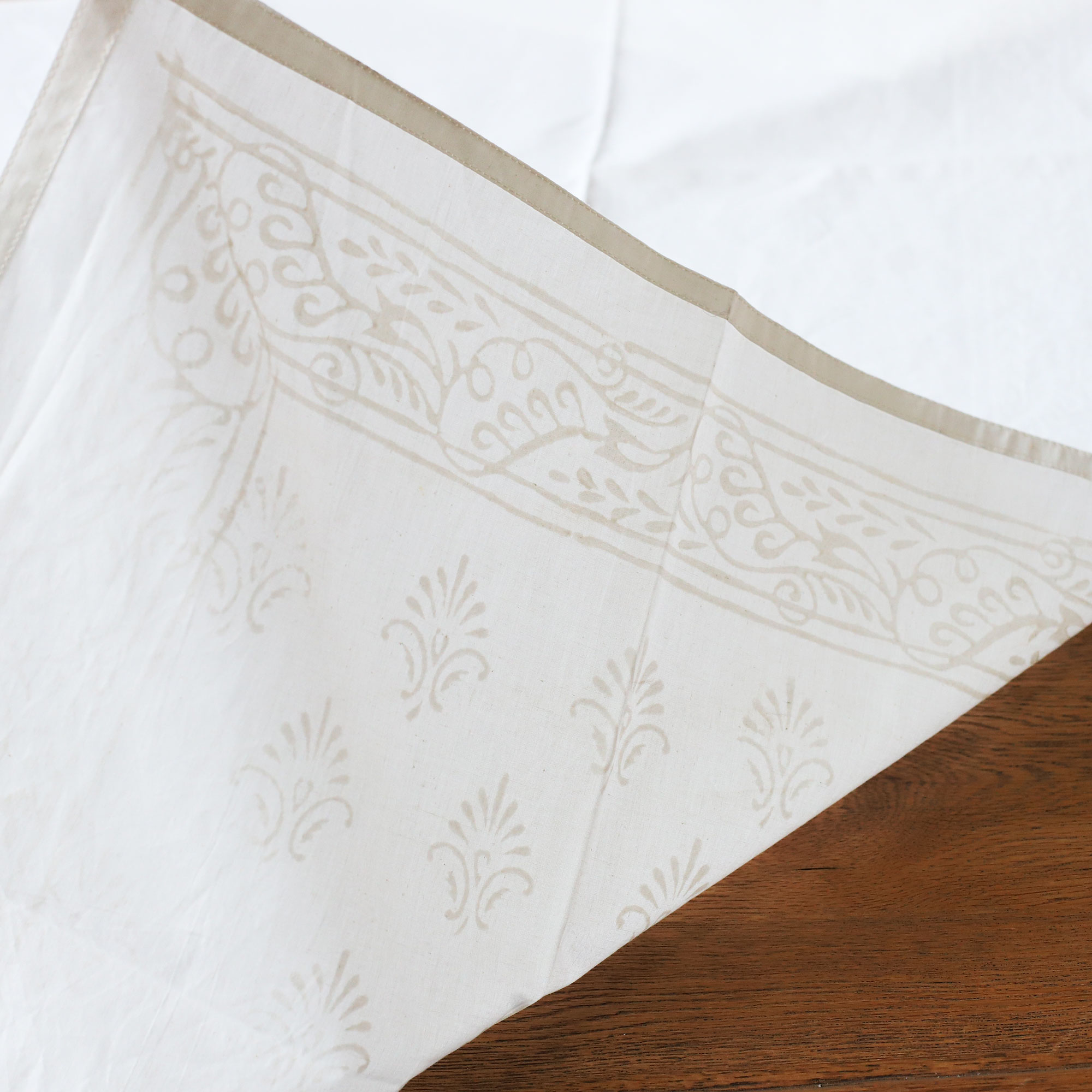 Tischdecke aus Baumwolle, weiß, B 220 cm, L 150 cm von fischer's lagerhaus