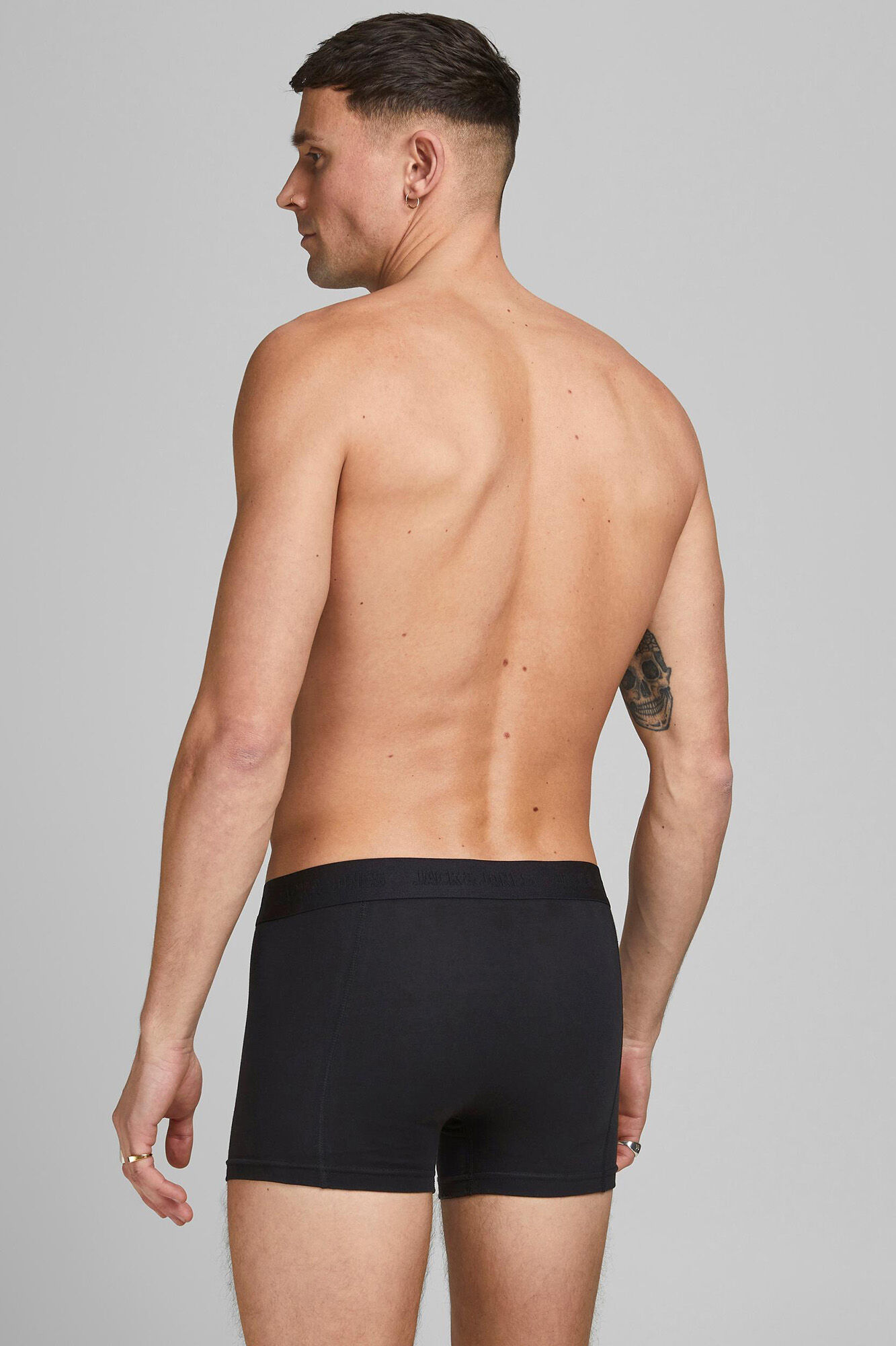 Cuecas boxer lisas de algodão