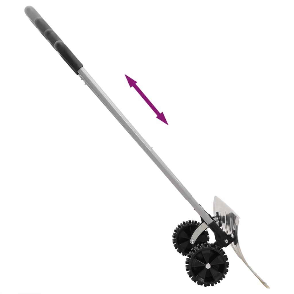 Pelle à neige et poignée extensible argenté 61 cm lame en acier