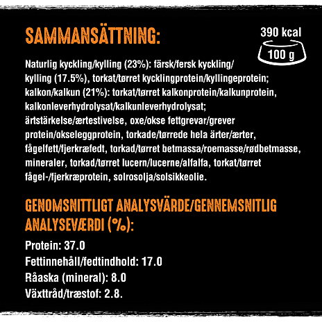 Tørfoder m. kalkun og kylling