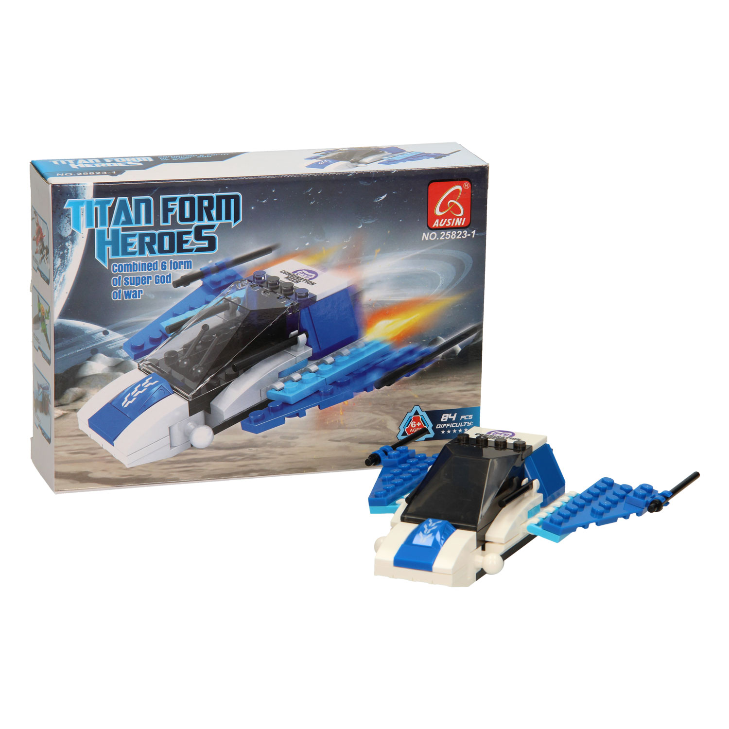 Bouwset Titan Heroes - Space Blauw, 84dlg.