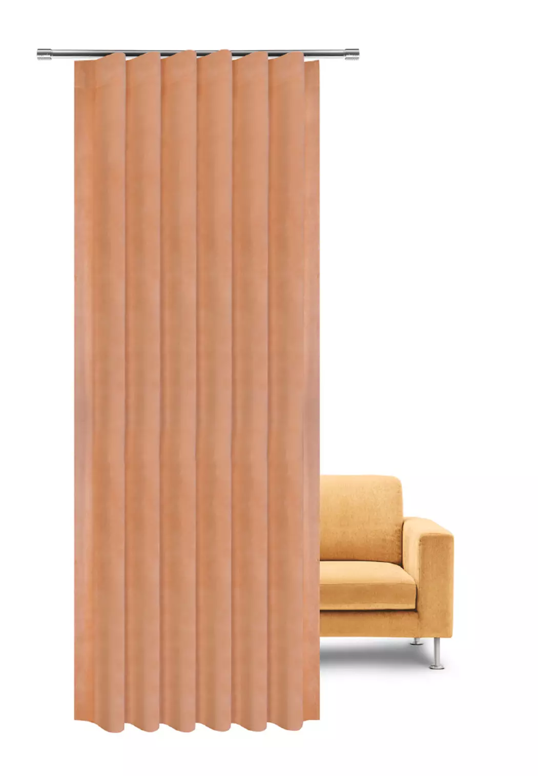 Fertiggardine Samt 135 x 300 cm