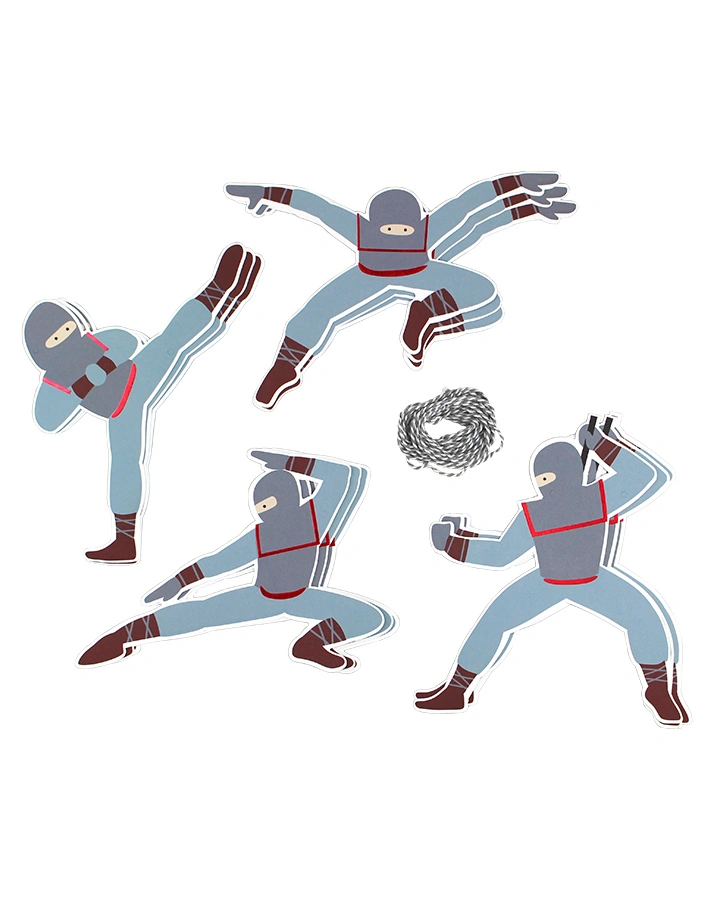 Girlande NINJAS (3m) in grau