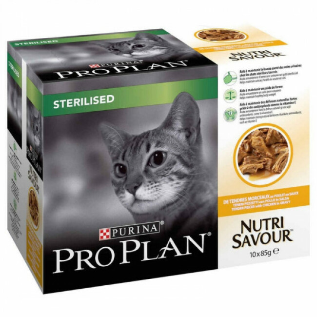 Boîtes pour chats Pro Plan Nutrisavour Sterilised Poulet