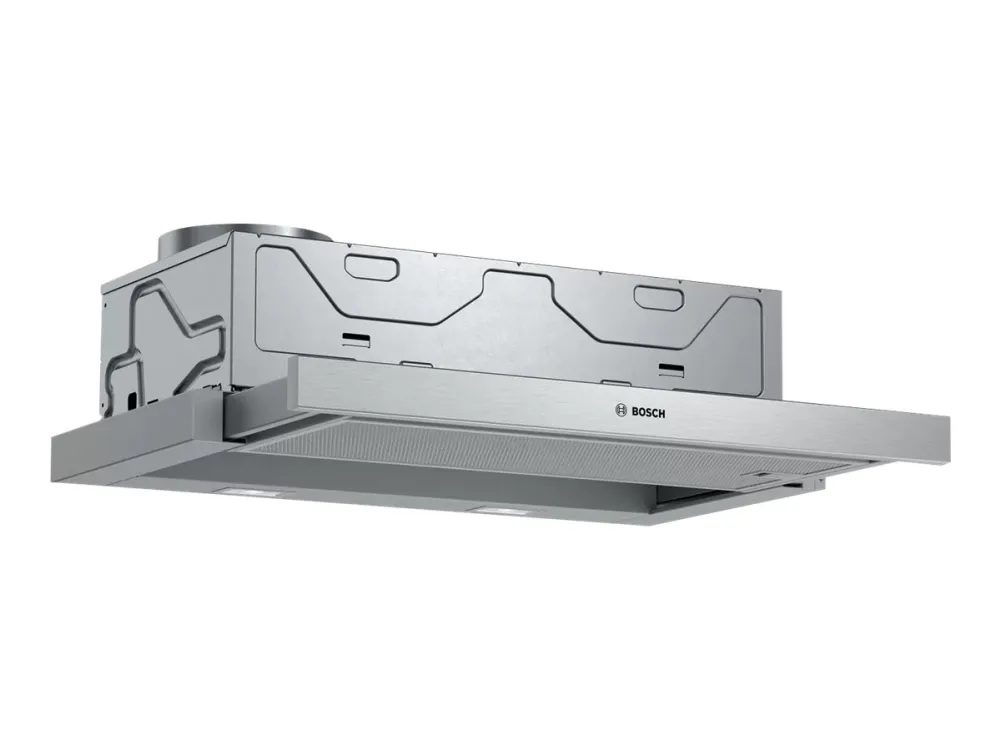 Bosch Serie | 4 DFM064A53 - Hætte - teleskopisk - Niche - bredde: 60 cm - dybde: 30 cm - udtrækning og recirkulation (-) - med intern motor - metalsølv