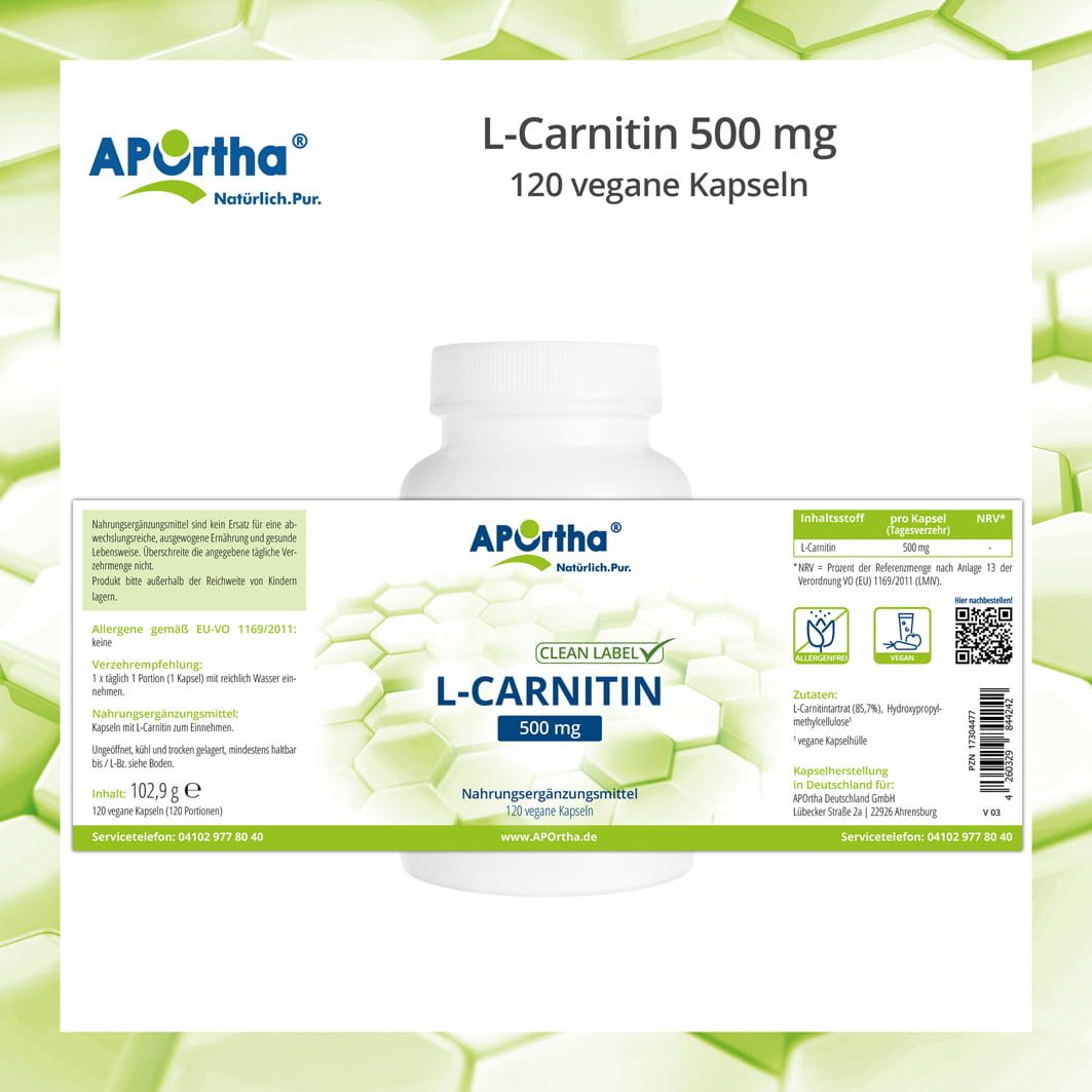 APOrtha® L-Carnitin - 500 mg - Kapseln
