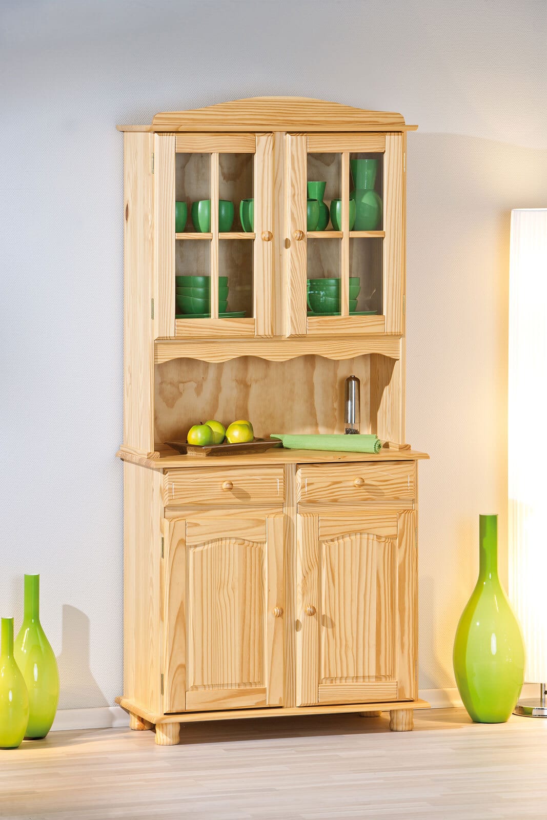 Buffet Theo Massivholz Kiefer Natur 88x198x43 cm