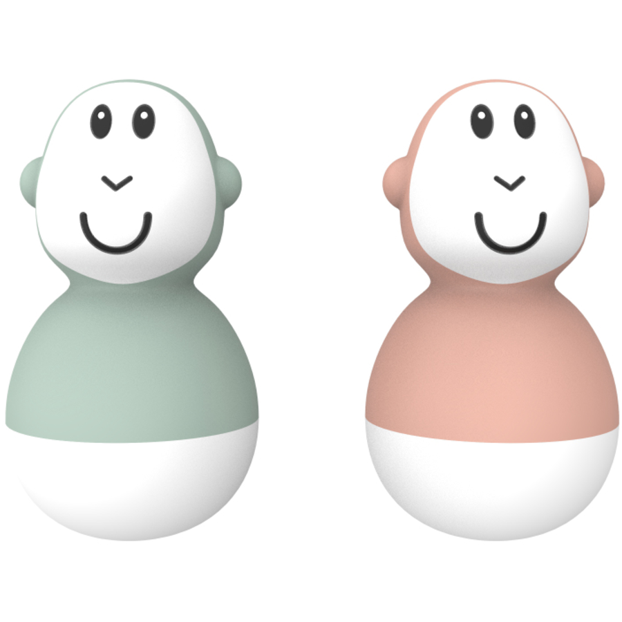 MATCHSTICK MONKEY™ Wackelfiguren, Badezeit mint + pink