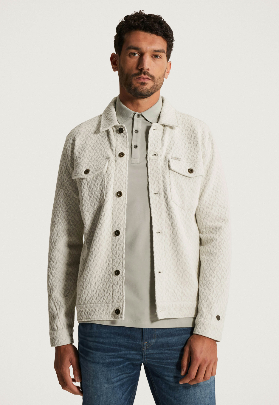 Cast Iron Jacquard Trucker Jacket