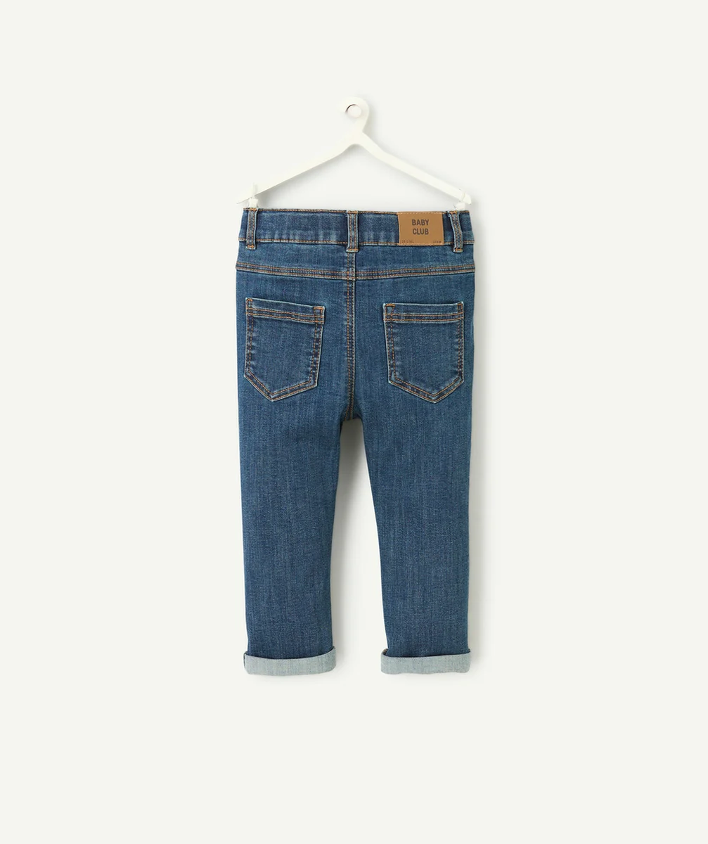 pantalon droit bébé garçon en denim bleu low impact