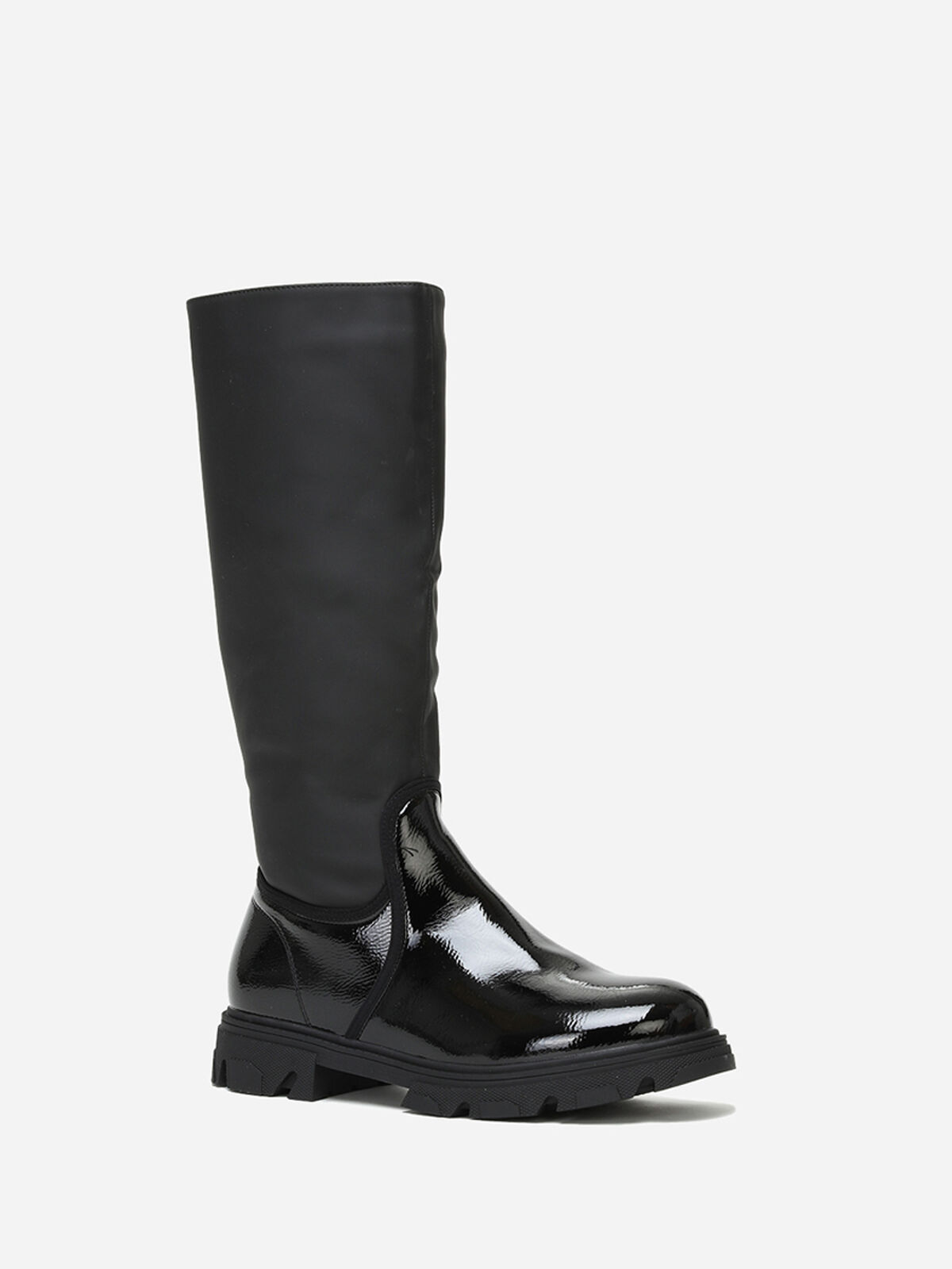 Bottes bi-matières crantées grandes tailles- Noir