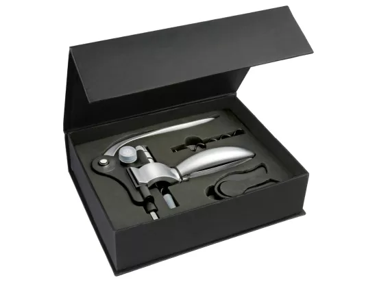 Coffret tire bouchon luxe Inox - SECRET DE GOURMET