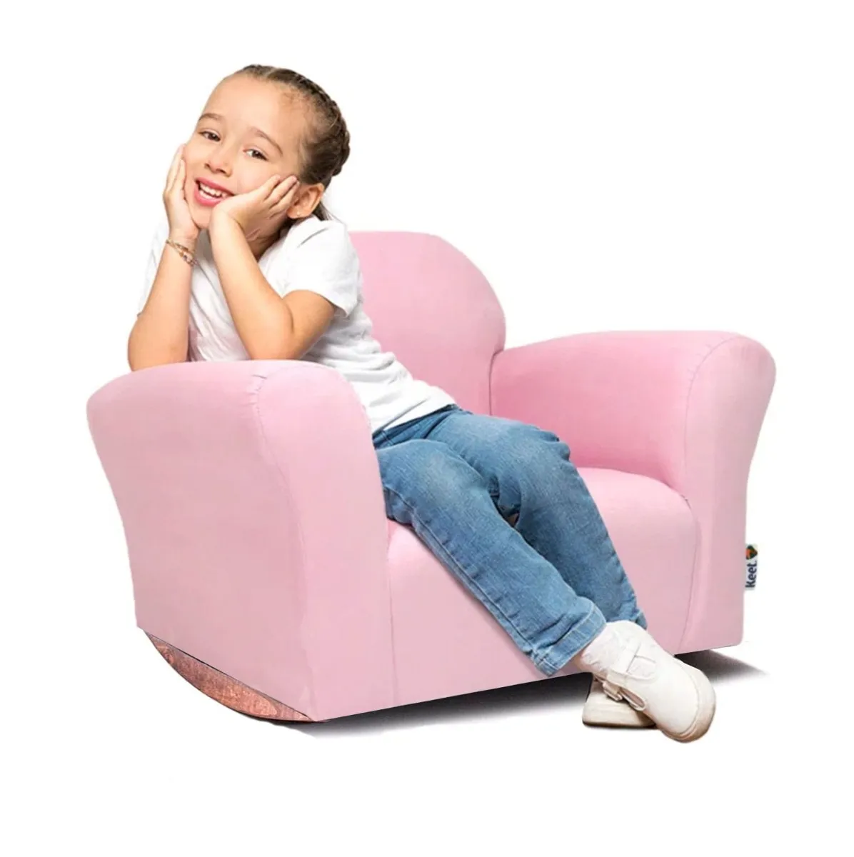 Keet Fauteuil Berçant Roundy pour Enfant - Rose