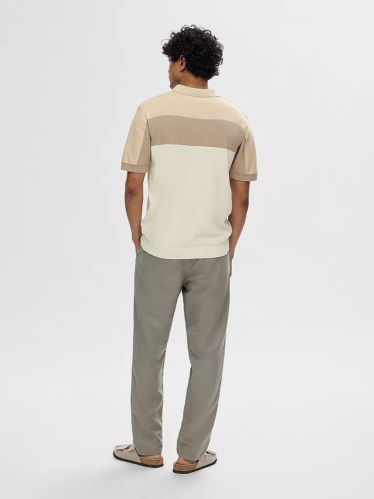 SELECTED Poloshirt SLHMATTIS beige