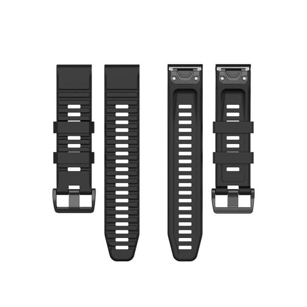 Armbånd i silikon til Garmin Fenix ​​​​6X - 26mm - Svart