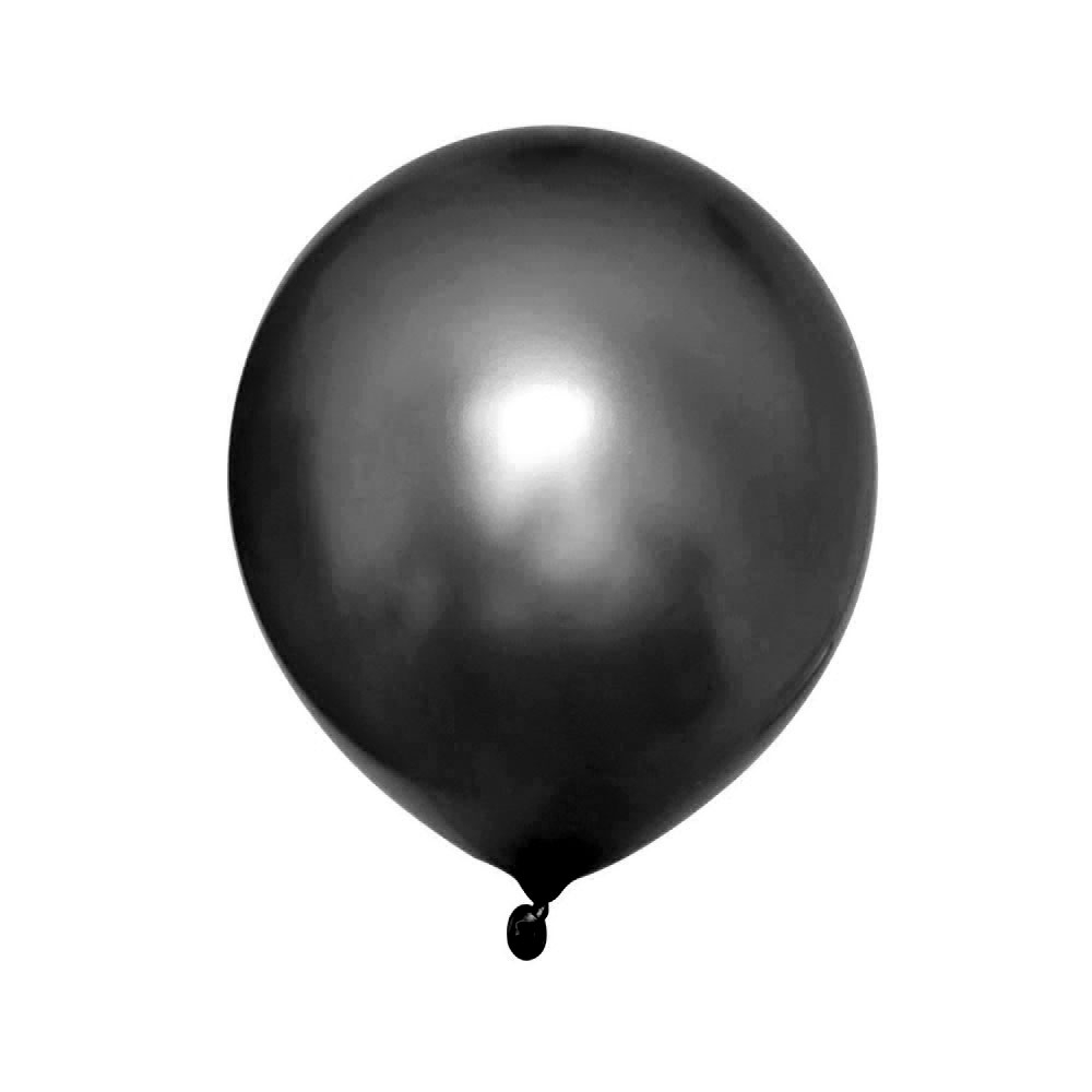 (53-tlg. Set) Party Ballons Latex- und Folienballons mit Konfetti   Ballon Girlande - Schwarz