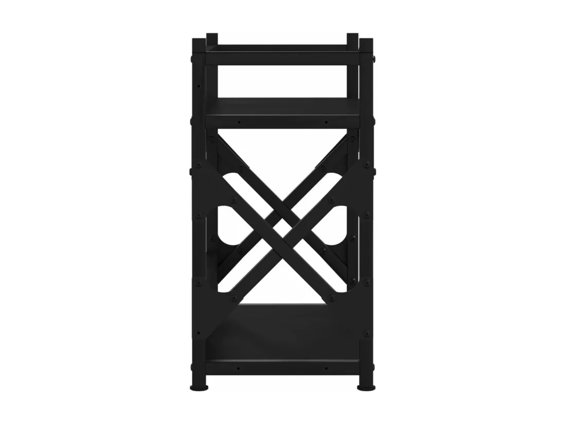 Support d'imprimante 2 niveaux noir 40x20x40 cm