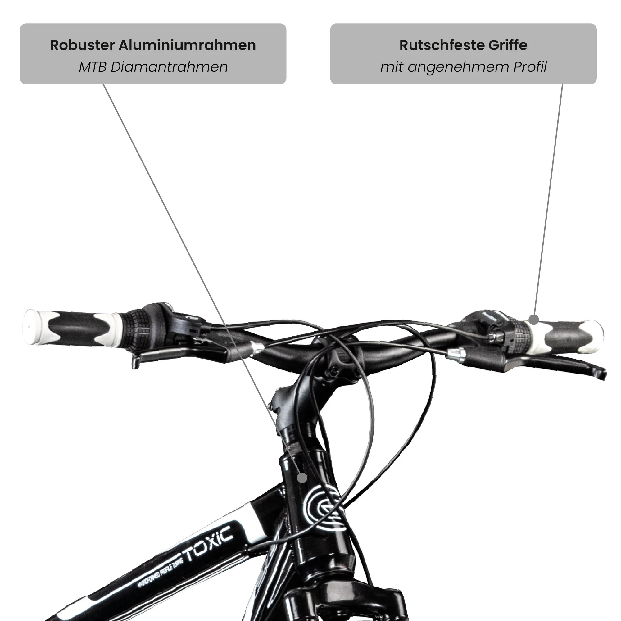 Galano Toxic 26 Zoll Mountainbike 145 - 185 cm MTB Hardtail Fahrrad 21 Gänge Scheibenbremsen Damen Herren Jugendliche unisex