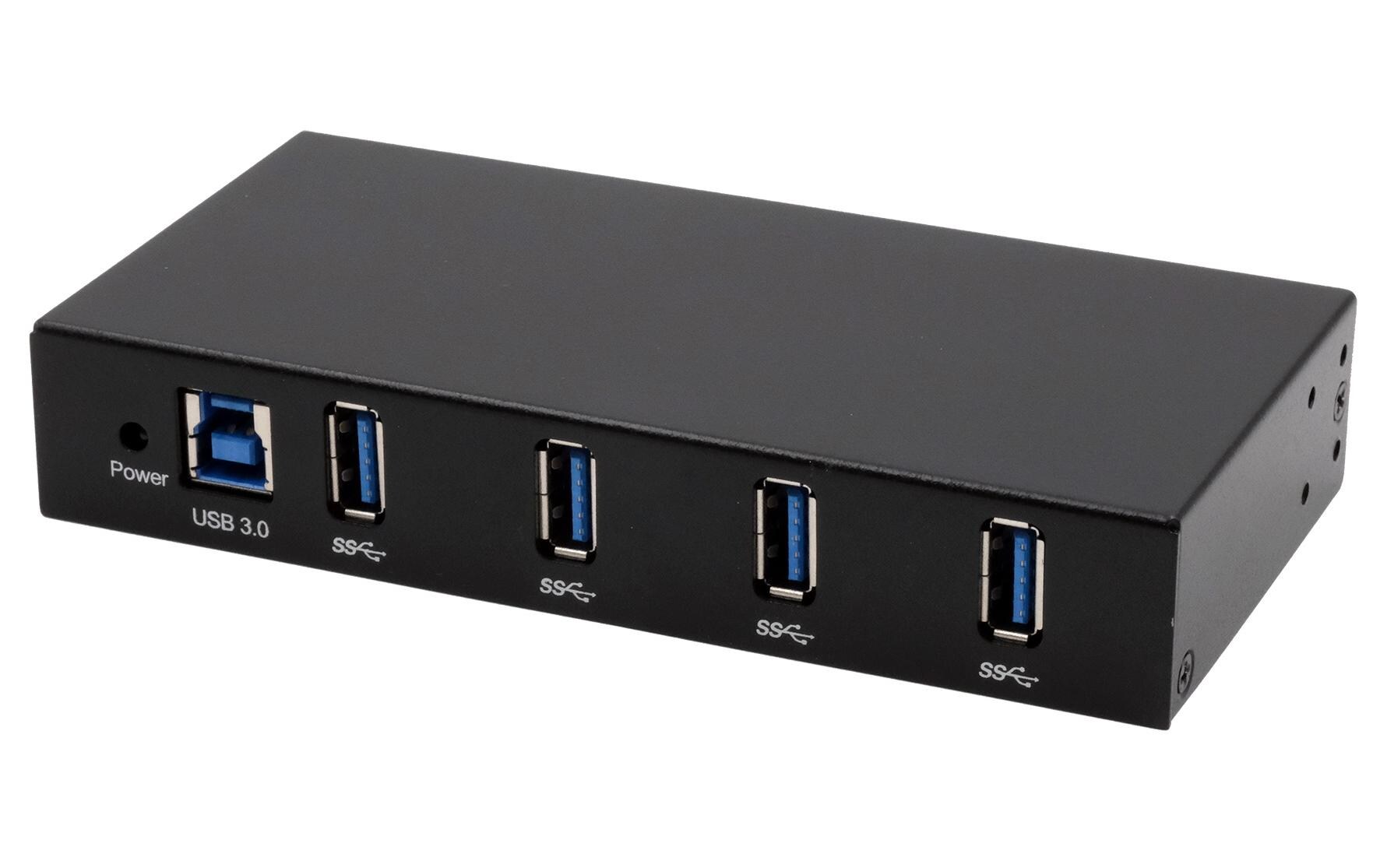 USB-Hub EX-11234HMS4-Port USB 3.0 HUB für Tisch, Wand- und DIN-Rail Montage