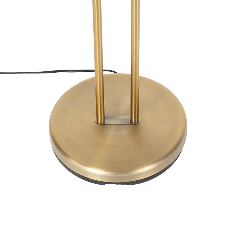 Moderne vloerlamp brons met leeslamp incl. LED dim to warm - Diva