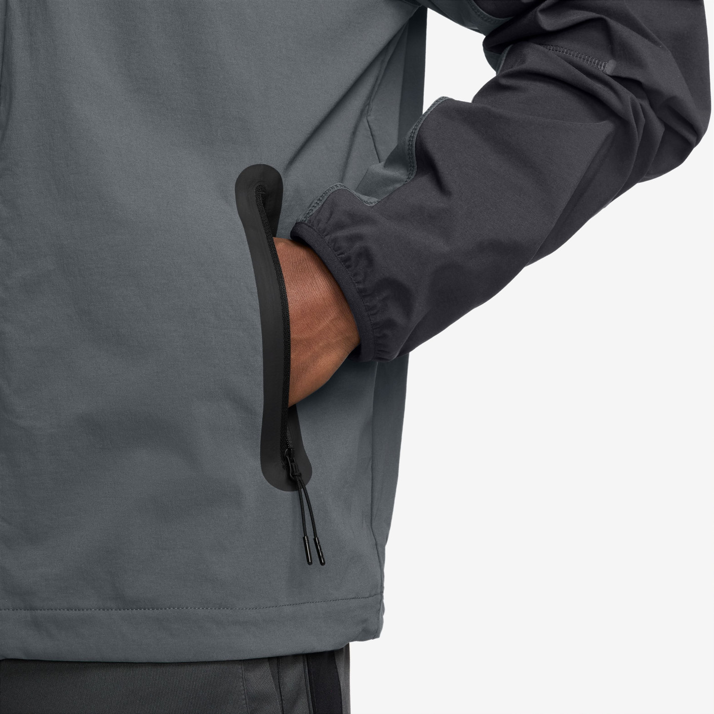 Nike Tech Sportswear Windrunner Trainingspak Woven Donkergrijs Grijs Zwart