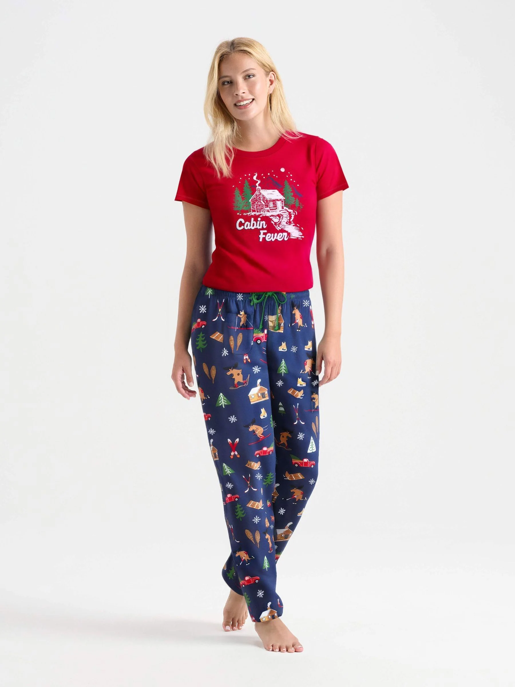 Hatley Blue Christmas Cabin Fever Pyjama Bottoms