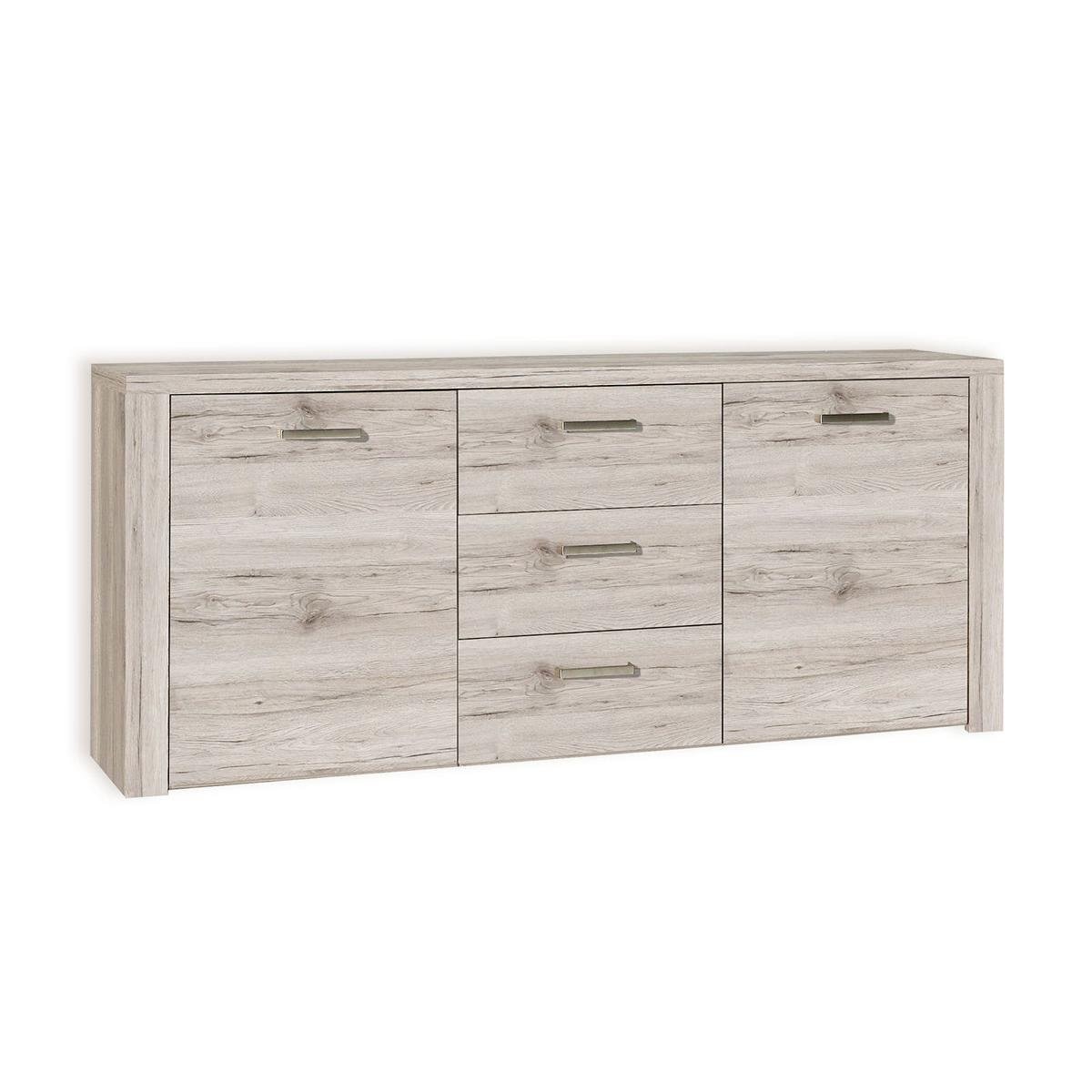 Sideboard - Sandeiche - Edelstahl