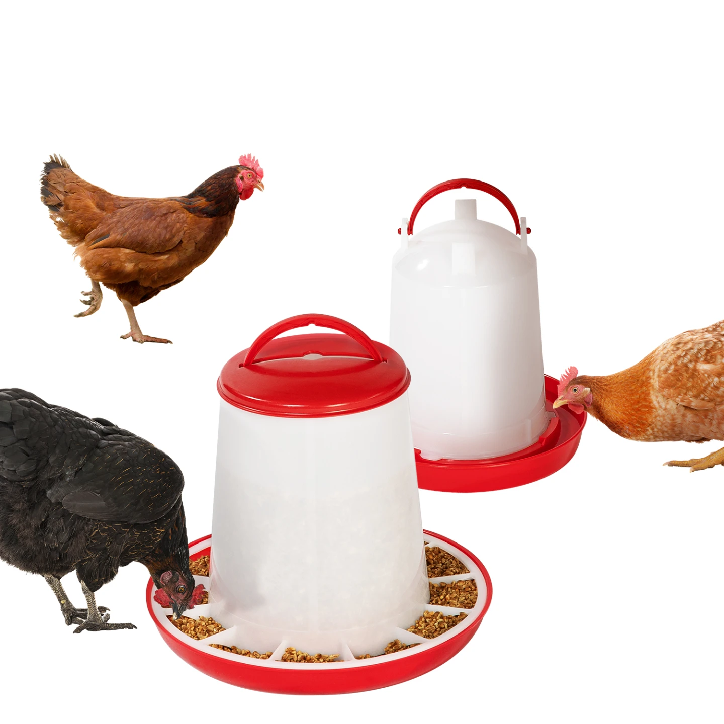 Lot mangeoire 3 KG et abreuvoir 3L pour poules et volailles