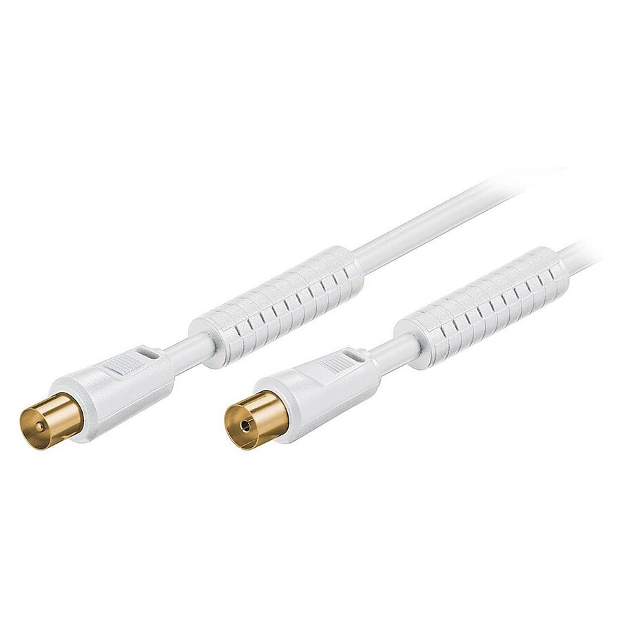 Câble coaxial haute qualité mâle/femelle pour antenne TV (2.5 mètres)