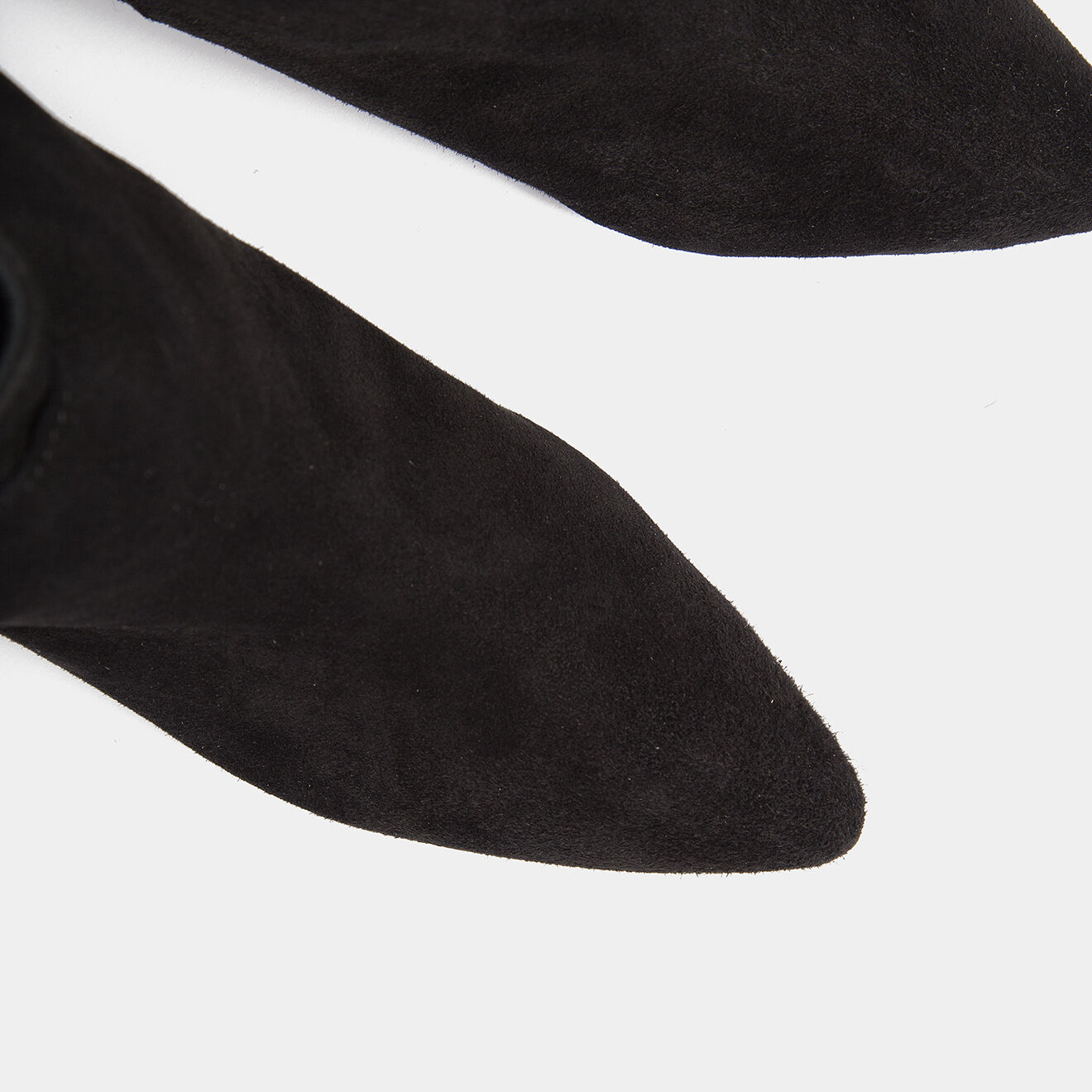 L37 Bottines en Velours de Cuir Pill noires - Talon 5 cm