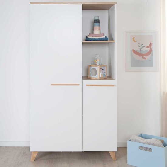 Léon Armoire 2 portes   Blanc        de               Roba
