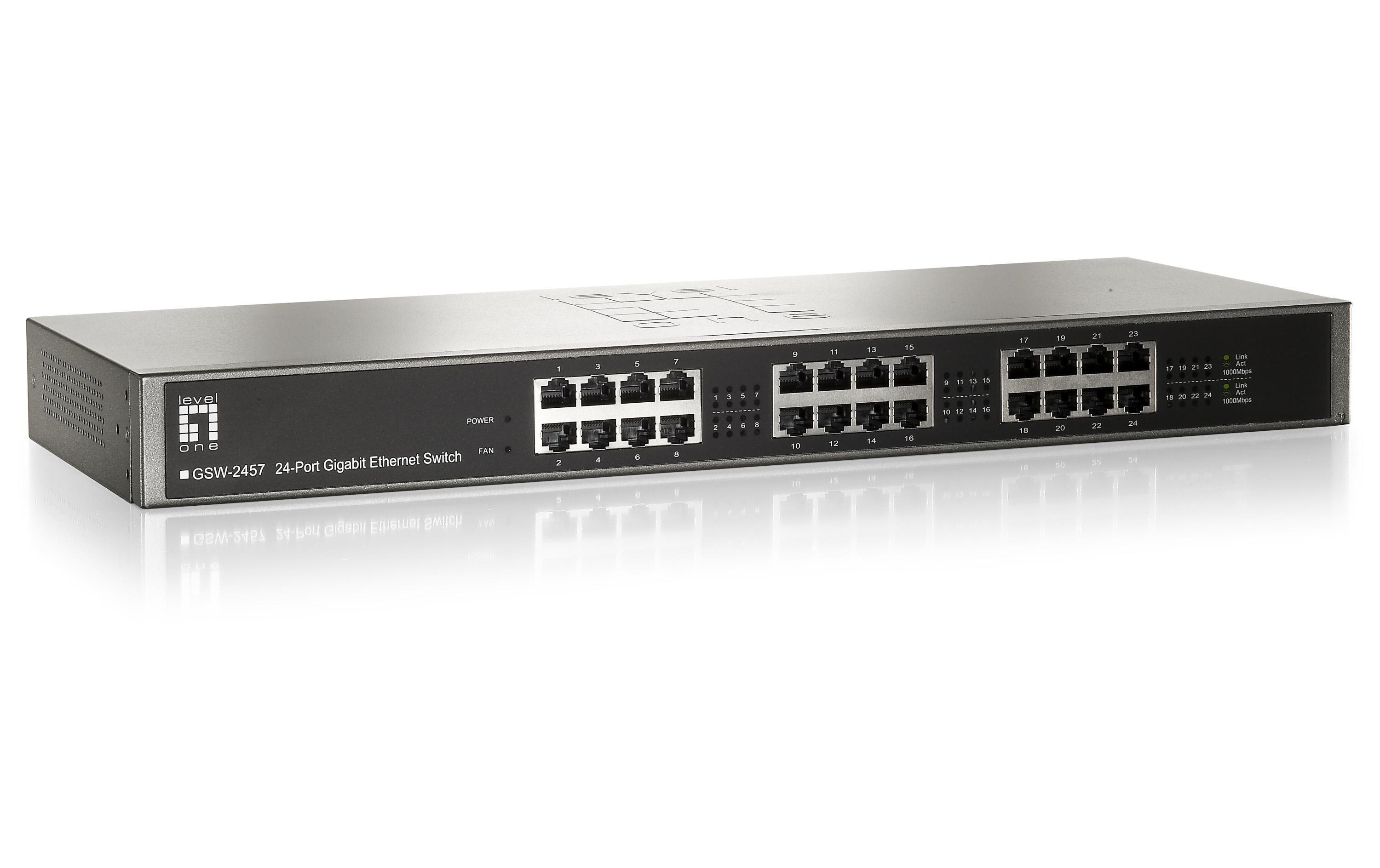 Switch GSW-2457 24 Port<br>Switch, 24 Ports, 10/100/1000 Mbps